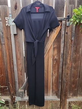 New SPANX Air Essentials Collard Tie-Waist Jumpsuit, NWT